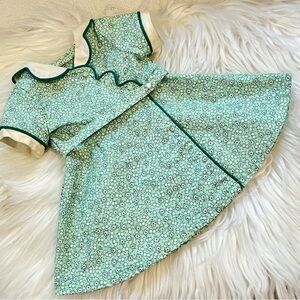 American Girl Kit's Green Birthday Dress Only Retired in 2015 Wrap Dress